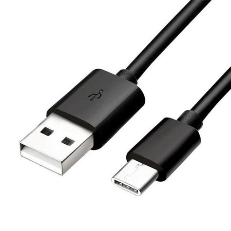 CMPLE Cmple 1589-N 3 ft. USB Cable 2.0 USB-A to USB-C USB Type C Data Charge Cable - Black 1589-N